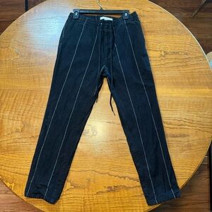 Pacsun Black Pants with Vertical Stripes